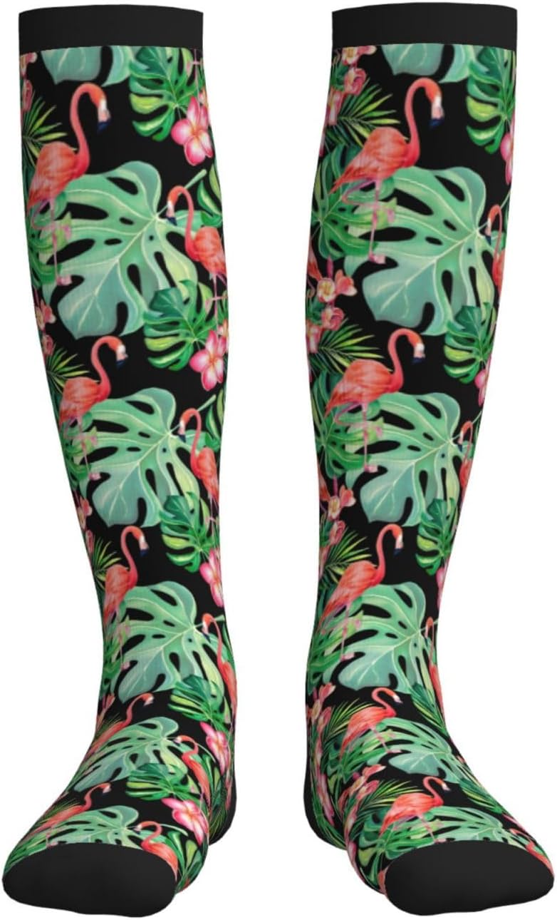 Figtihw Tie Dye Compression Socks Knee High Support Socks For Women Men Running Athletic Hiking - Image 3